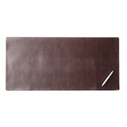 Dacasso Dark Brown Bonded Leather 32" x 15" Desk Mat/Desk Pad - No Core Rollable PR-3648